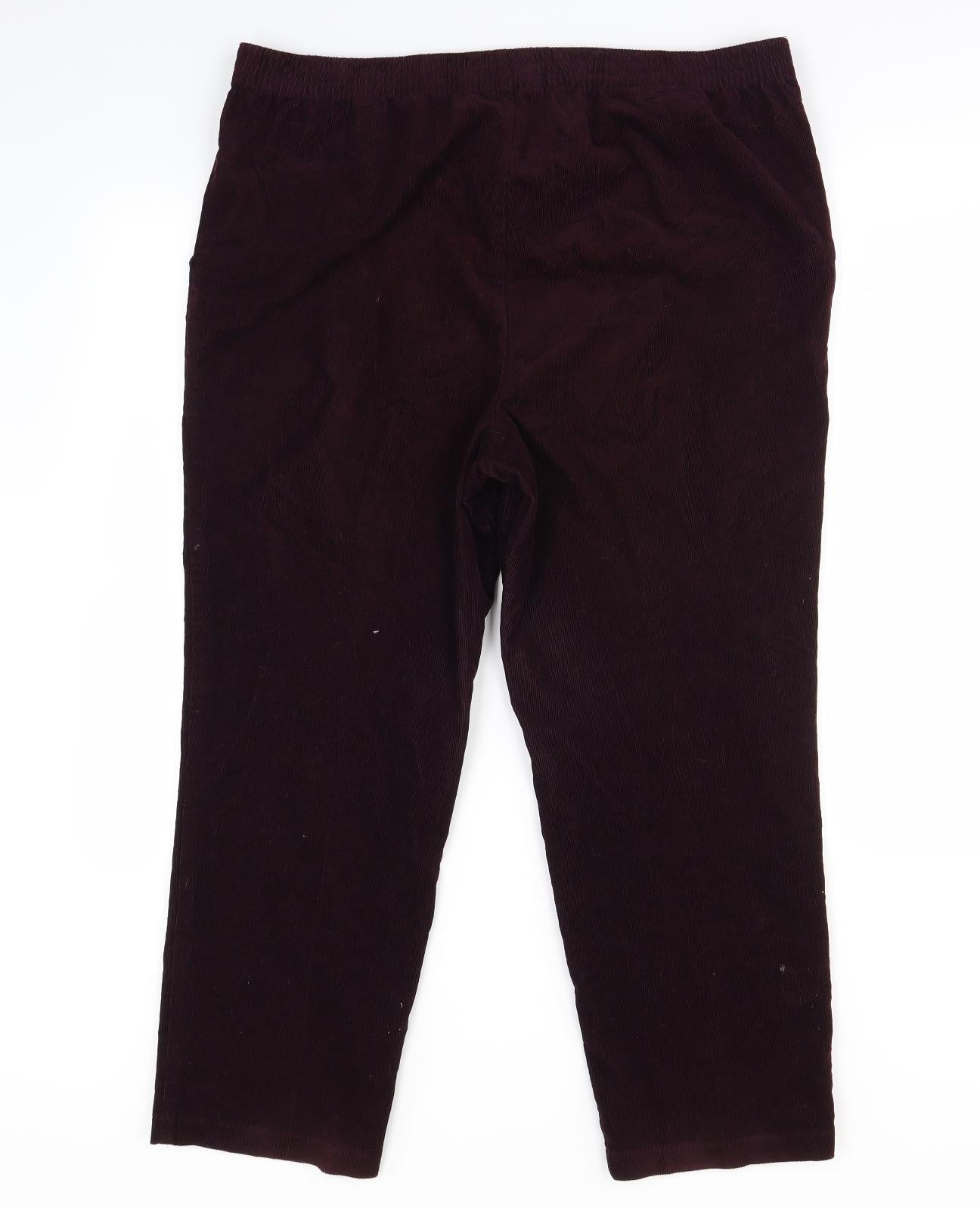 M&S Womens Purple   Trousers  Size 14 L29 in