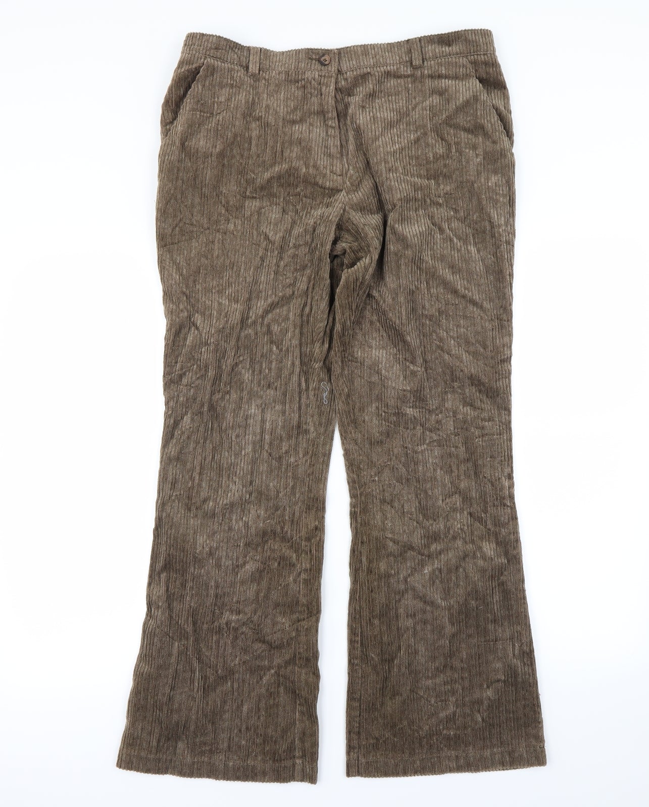 Per Una Womens Brown   Trousers  Size 16 L27 in