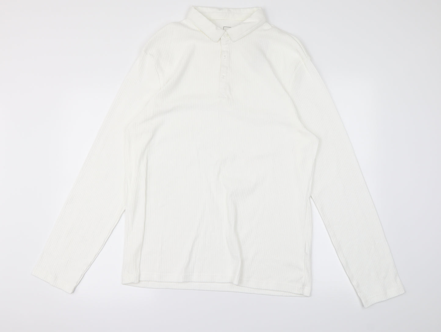 River Island Womens Ivory   Basic Button-Up Size XL