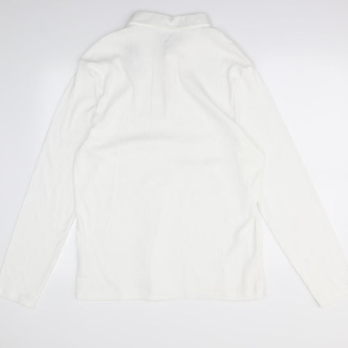 River Island Womens Ivory   Basic Button-Up Size XL
