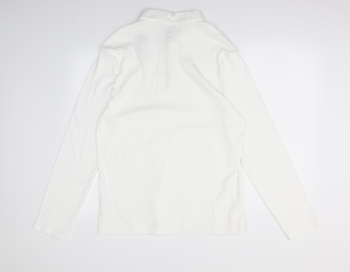 River Island Womens Ivory   Basic Button-Up Size XL