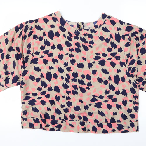 First Avenue Womens Multicoloured Animal Print  Basic Blouse Size 14