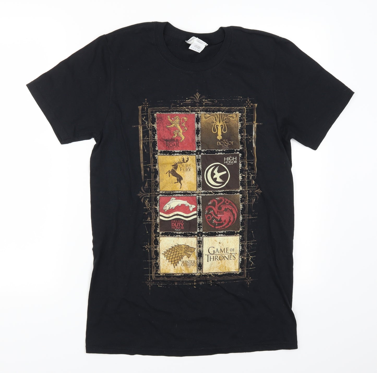 Gildan Mens Black    T-Shirt Size S  - Game of Thrones