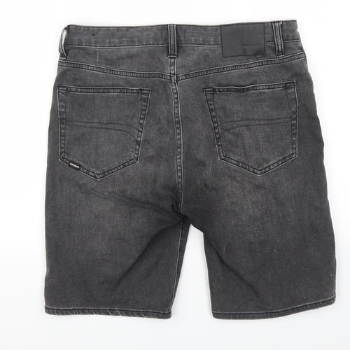 Superdry Mens Grey  Denim Cargo Shorts Size 32