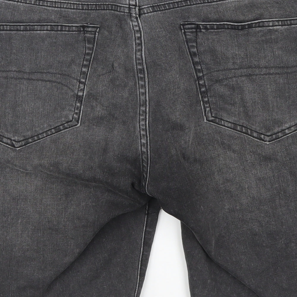 Superdry Mens Grey  Denim Cargo Shorts Size 32