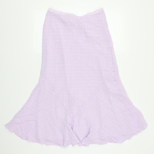 Marks and Spencer Womens Purple Polka Dot  Flare Skirt Size 12