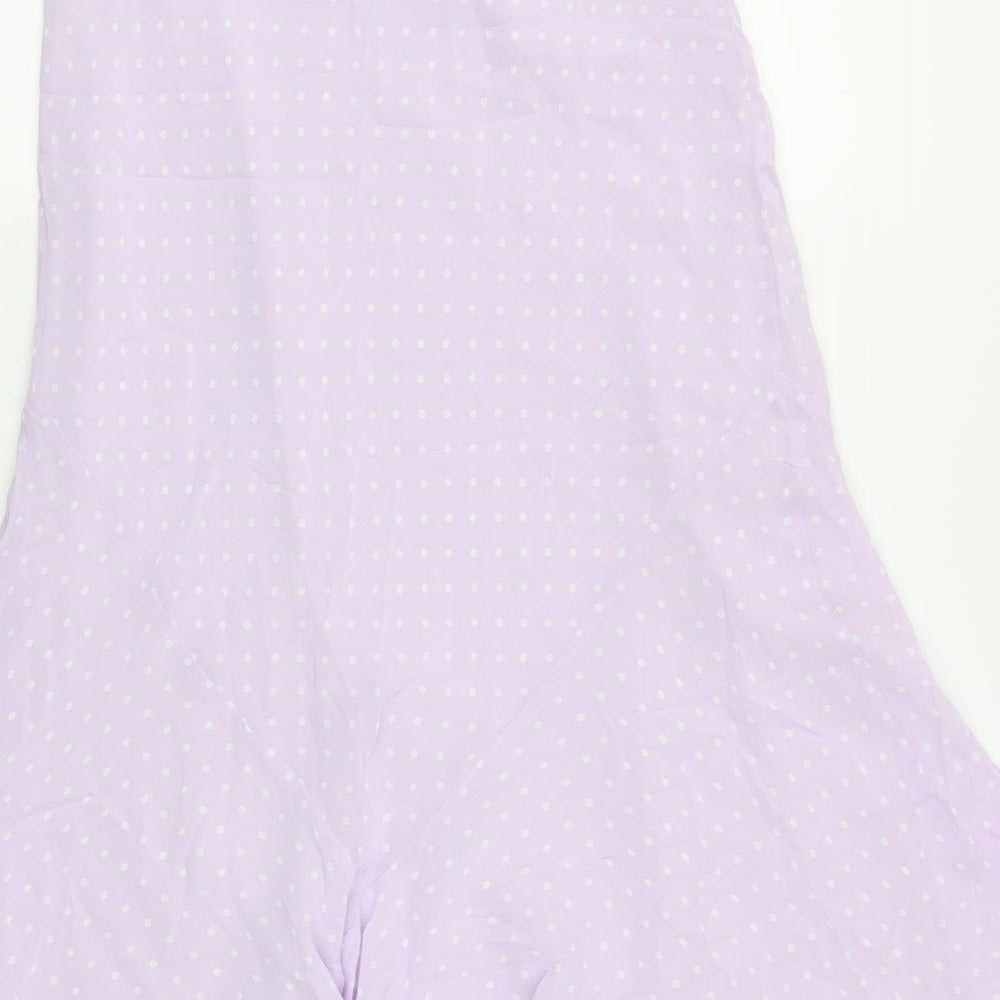 Marks and Spencer Womens Purple Polka Dot  Flare Skirt Size 12