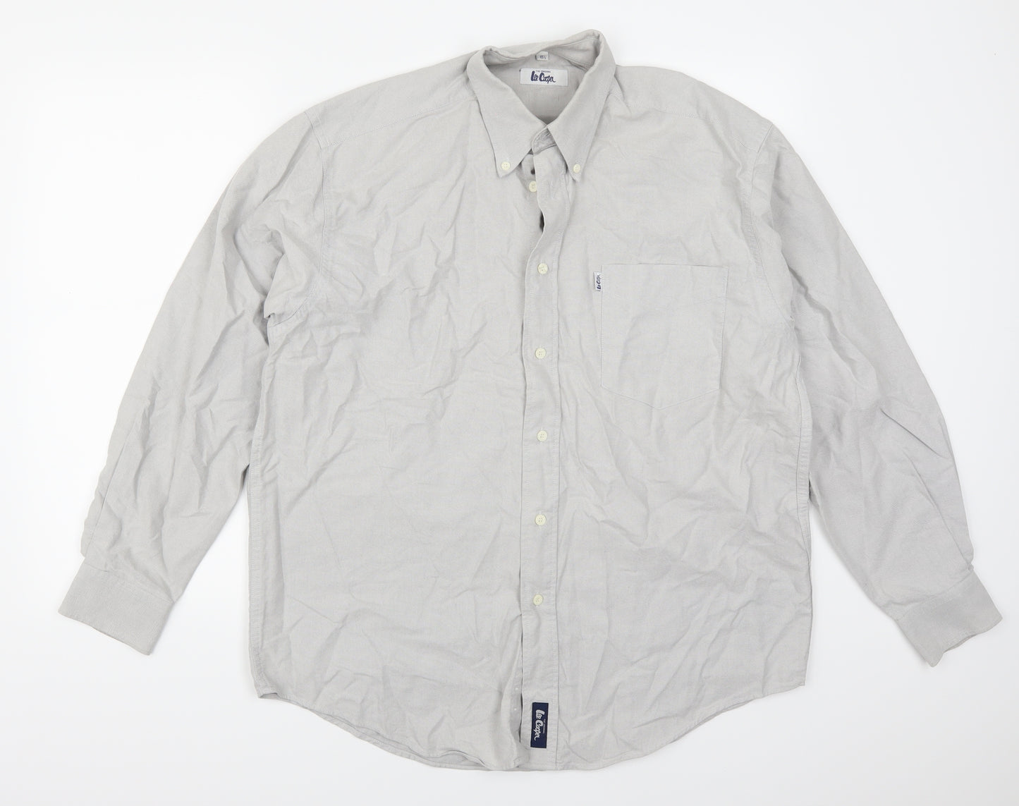 Lee Cooper Mens Grey    Button-Up Size 15.5