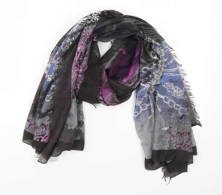 Preworn Womens Purple Floral Scarf
