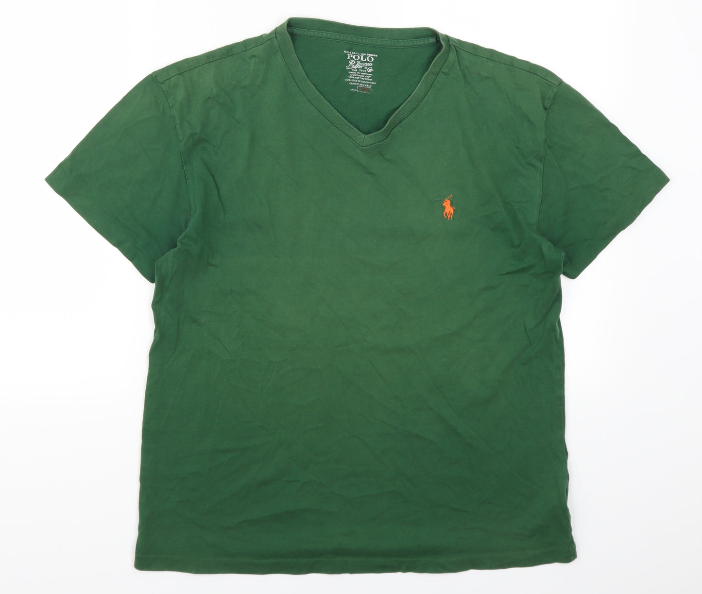 Ralph Lauren Mens Green    T-Shirt Size S