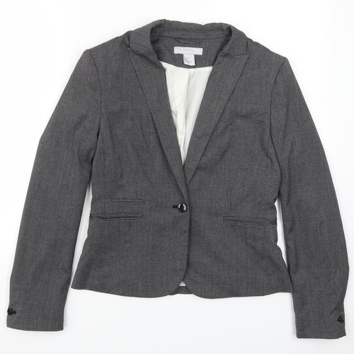 H&M Womens Grey   Jacket Suit Jacket Size 10