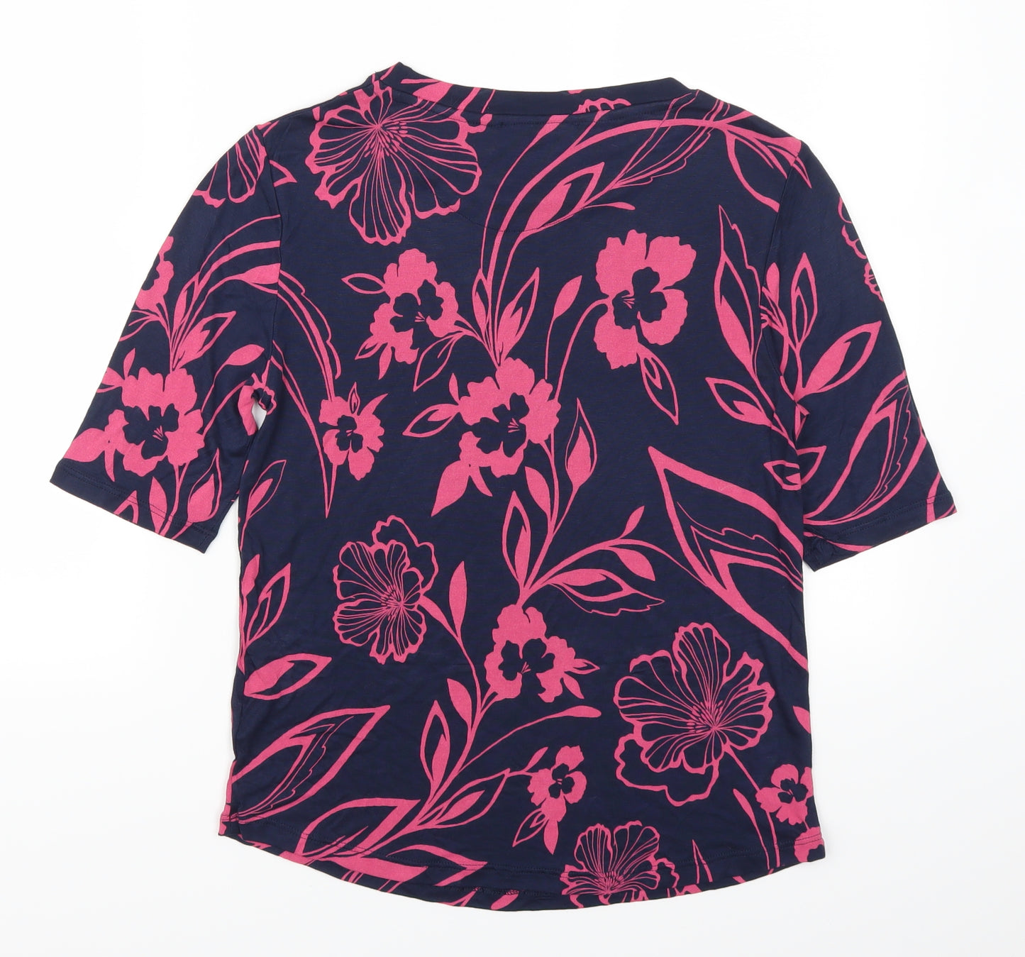Marks and Spencer Womens Pink Floral  Basic T-Shirt Size 10