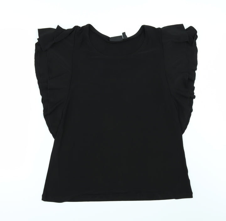 Attitudes Womens Black Tunic Blouse Size L
