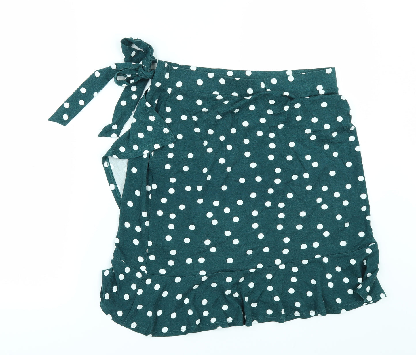 ASOS Womens Green Polka Dot  A-Line Skirt Size 12