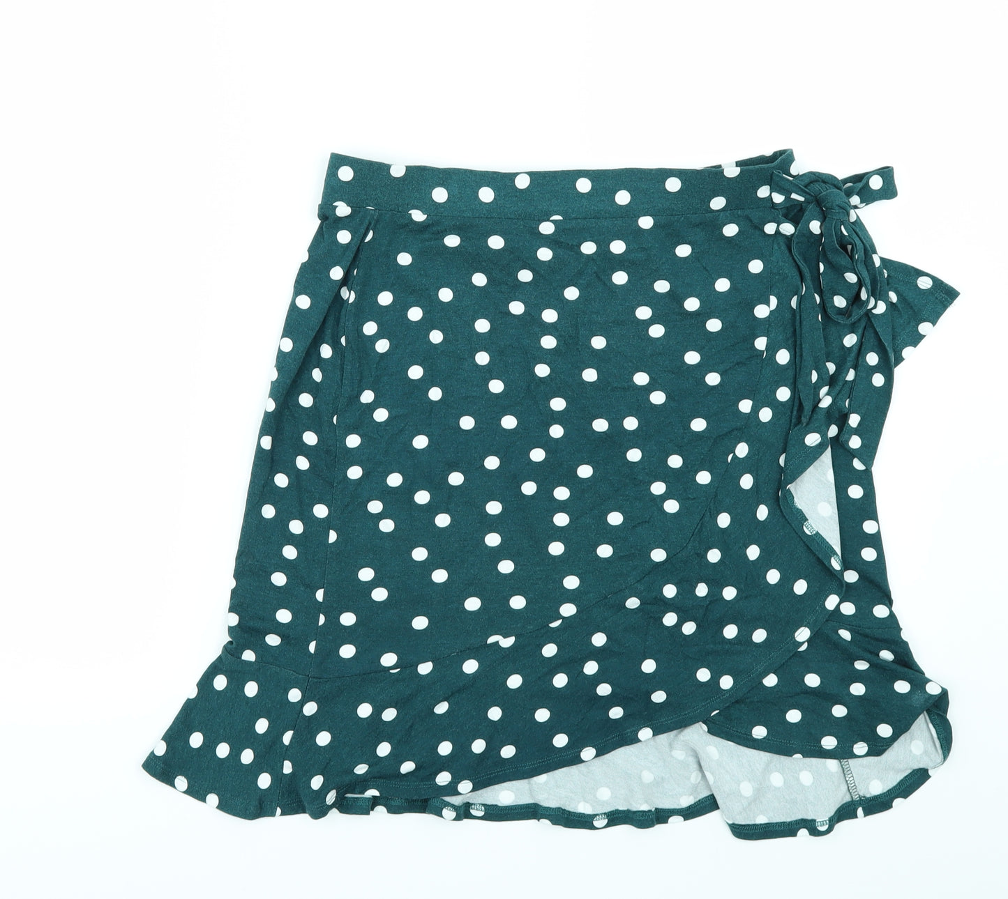 ASOS Womens Green Polka Dot  A-Line Skirt Size 12