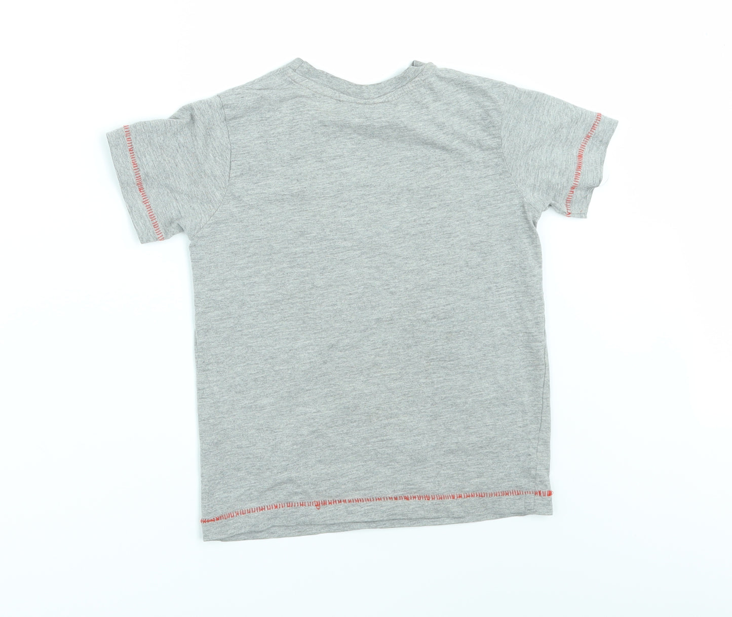 TU Boys Grey   Basic T-Shirt Size 6-7 Years  - Moshi Monsters