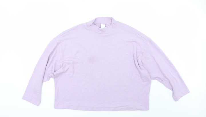 H&M Womens Purple  Fleece Pullover Jumper Size M