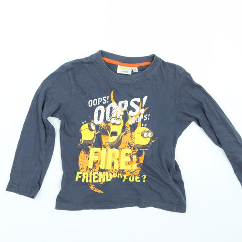 Minions Boys Blue   Basic T-Shirt Size 4 Years  - Minions