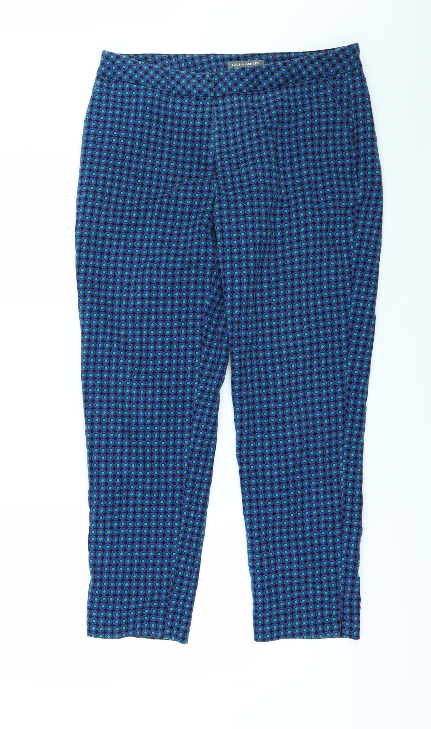 Laura Ashley Womens Blue Polka Dot  Trousers  Size 12 L26 in