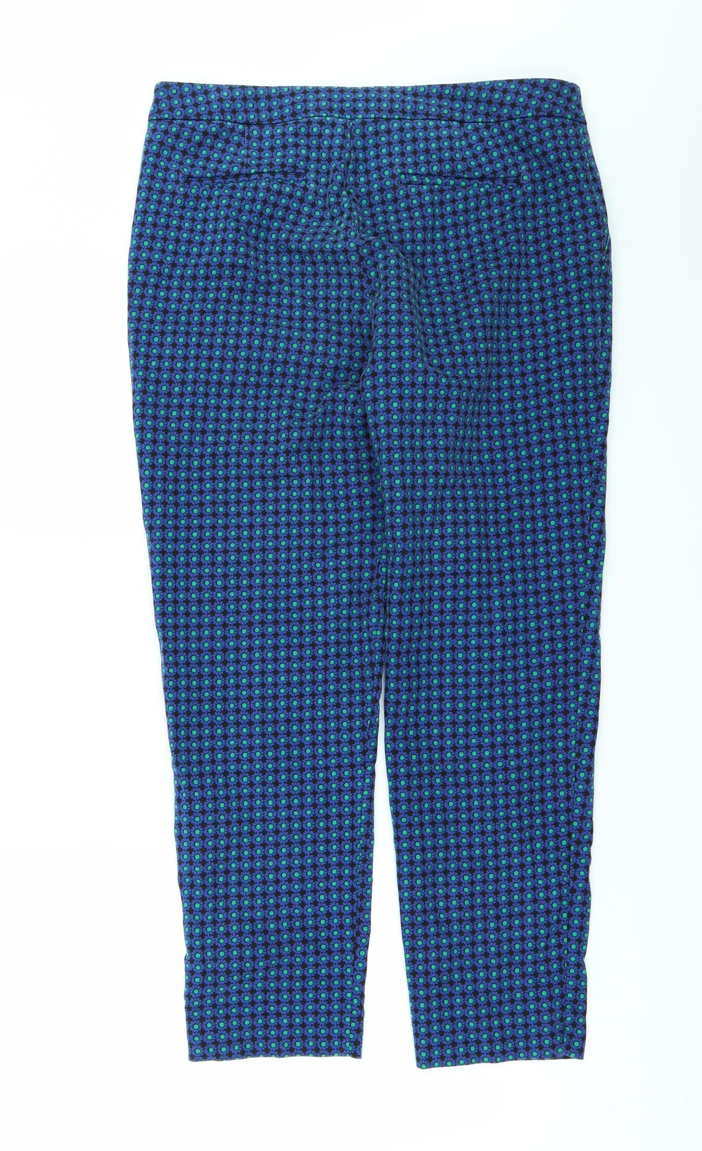 Laura Ashley Womens Blue Polka Dot  Trousers  Size 12 L26 in