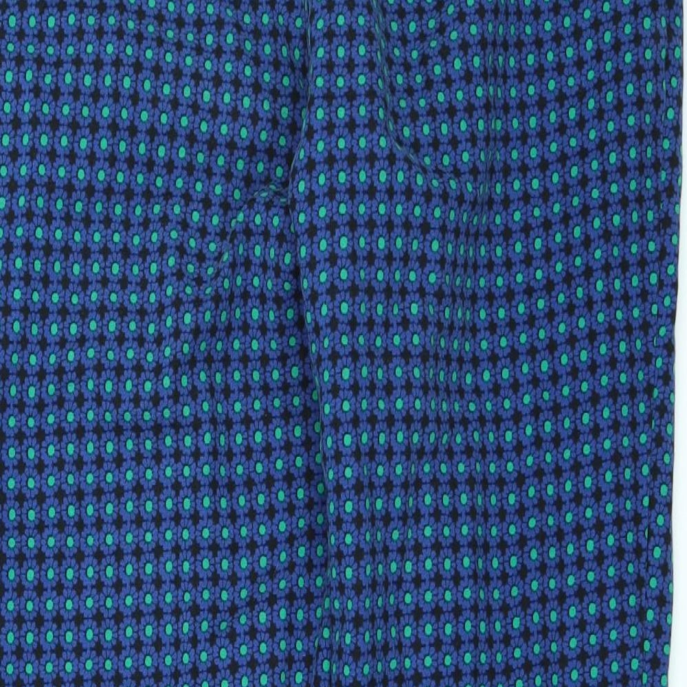 Laura Ashley Womens Blue Polka Dot  Trousers  Size 12 L26 in
