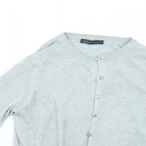 Marks and Spencer Womens Silver   Cape Jumper Size 14