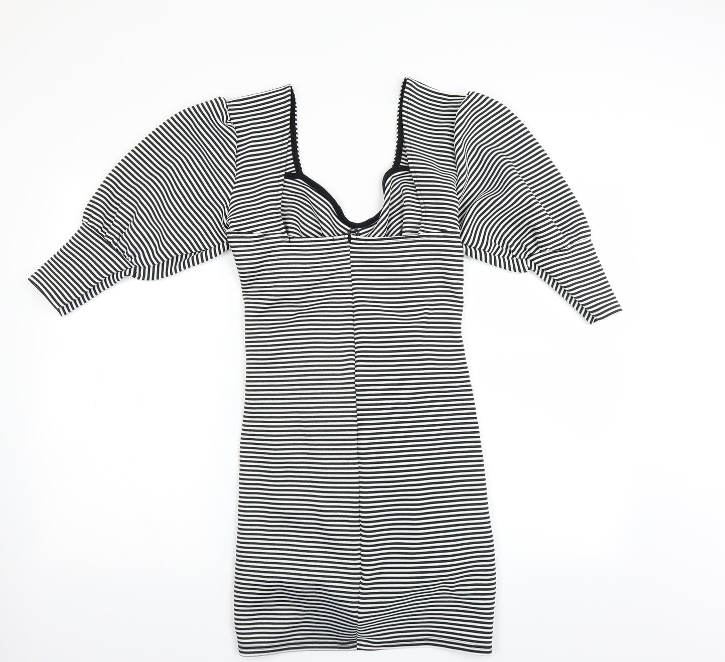 Another Reason Womens Black Striped  Bodycon  Size 12