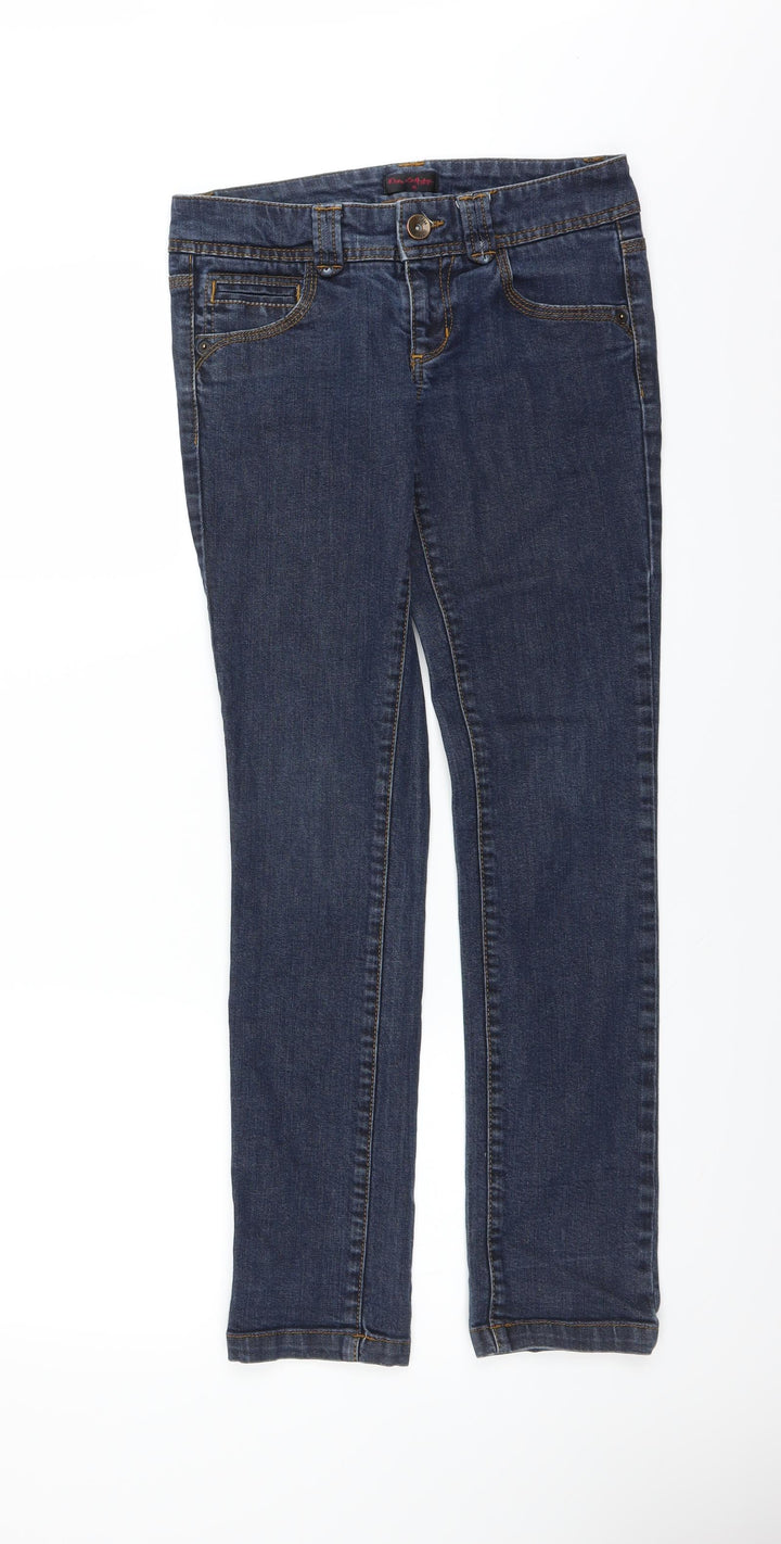 Miss Selfridge Womens Blue Straight Jeans Size 8 L30 in