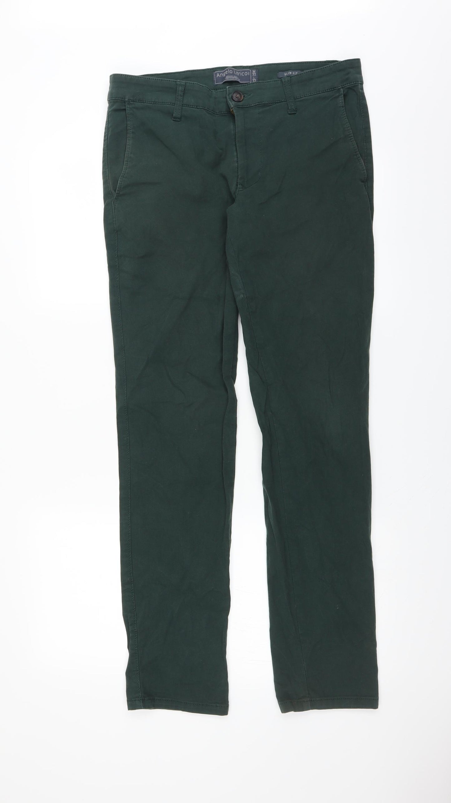 Angelo Litrico Mens Green   Chino Trousers Size 32 in L32 in