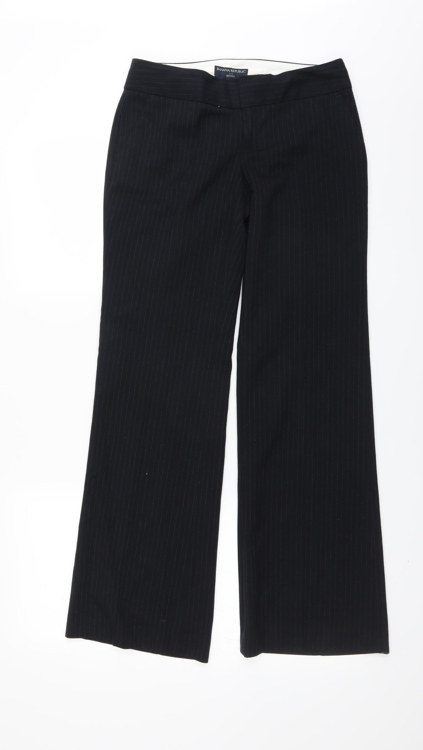 Banana Republic Womens Black Striped  Trousers  Size 4 L30 in