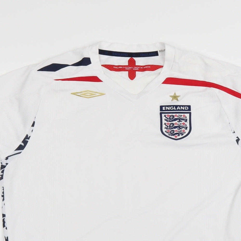 Umbro Boys White   Basic T-Shirt Size XL  - England Football