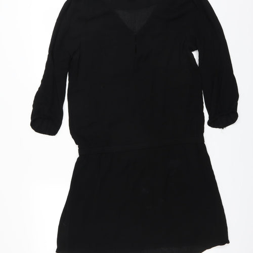 H&M Womens Black   Shirt Dress  Size 10
