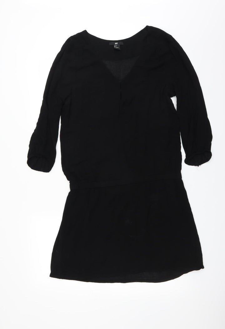 H&M Womens Black   Shirt Dress  Size 10