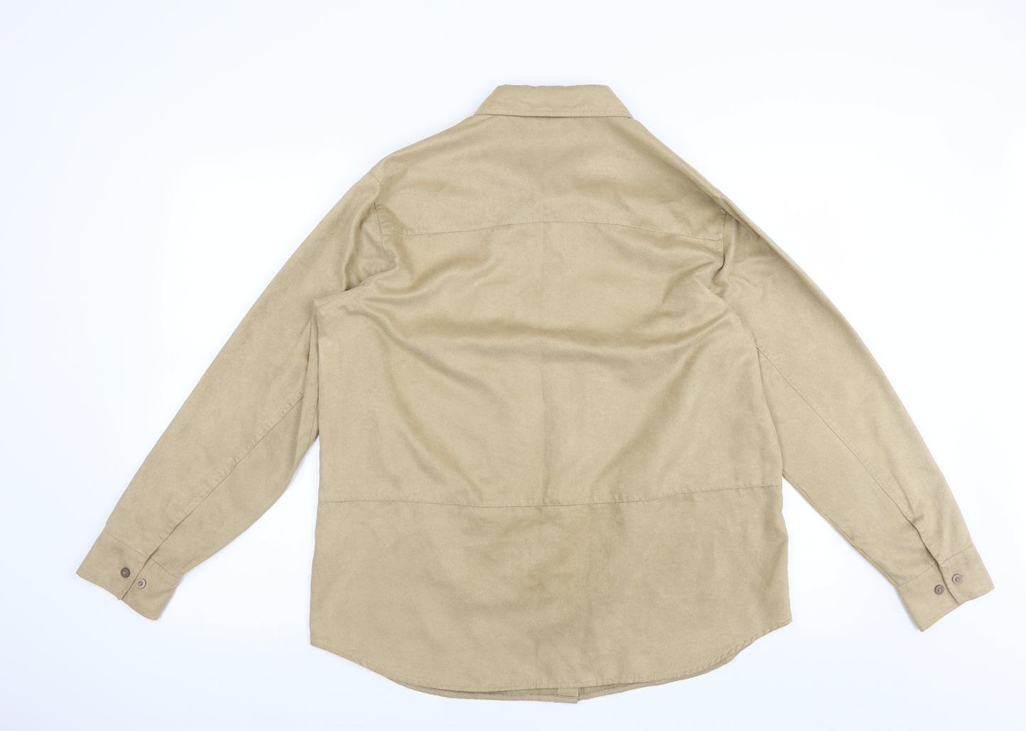 Marks and Spencer Womens Beige   Basic Button-Up Size 14