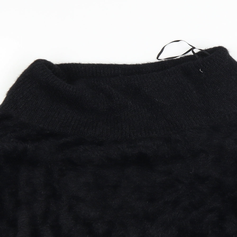 F&F Womens Black   Pullover Jumper Size 12  - fluffy