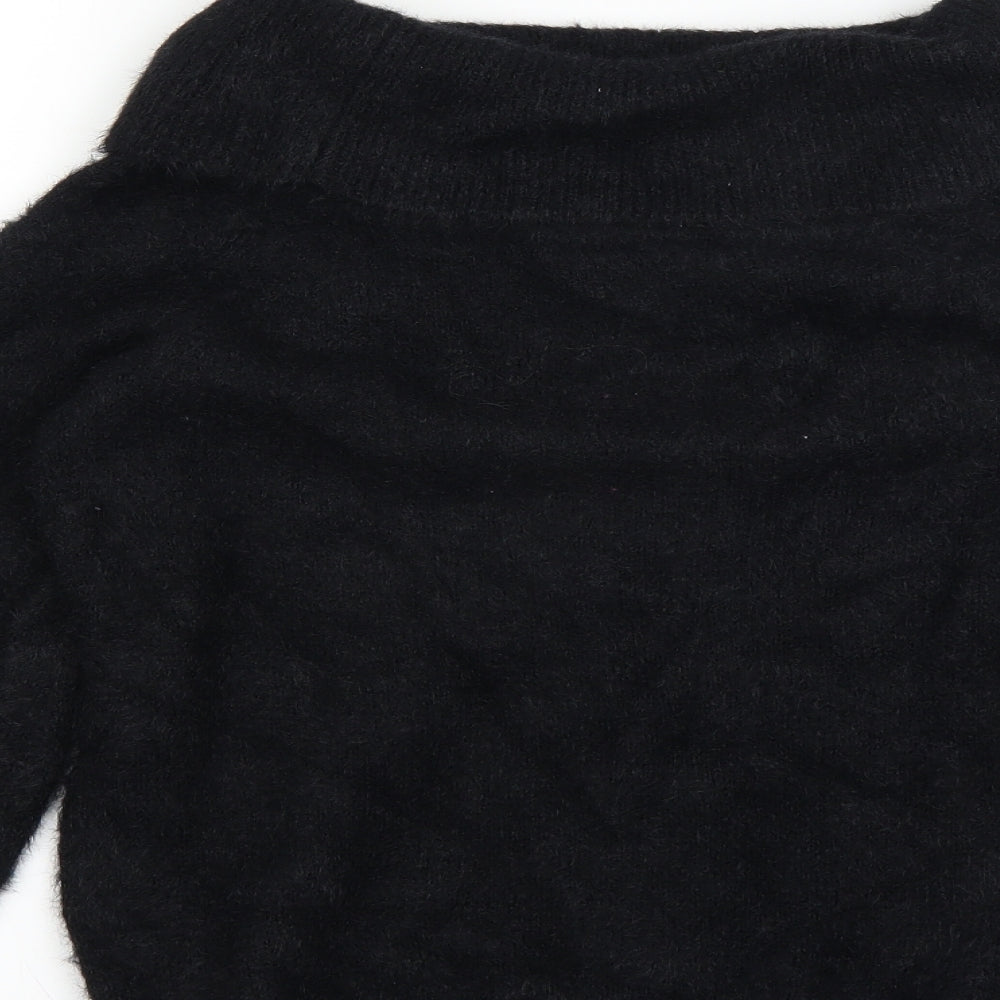 F&F Womens Black   Pullover Jumper Size 12  - fluffy