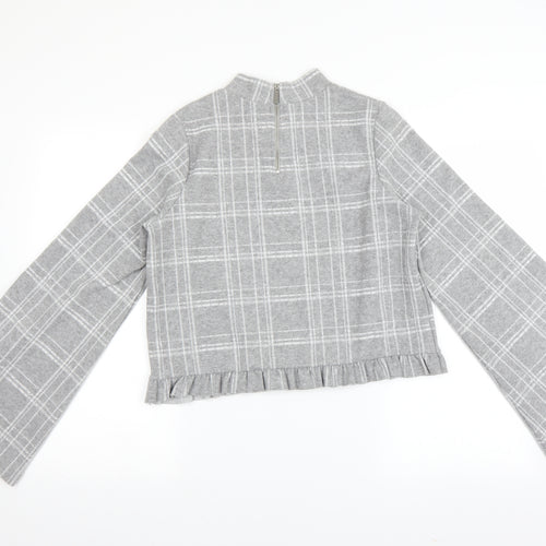 River Island Womens Grey Plaid  Pullover Jumper Size 10