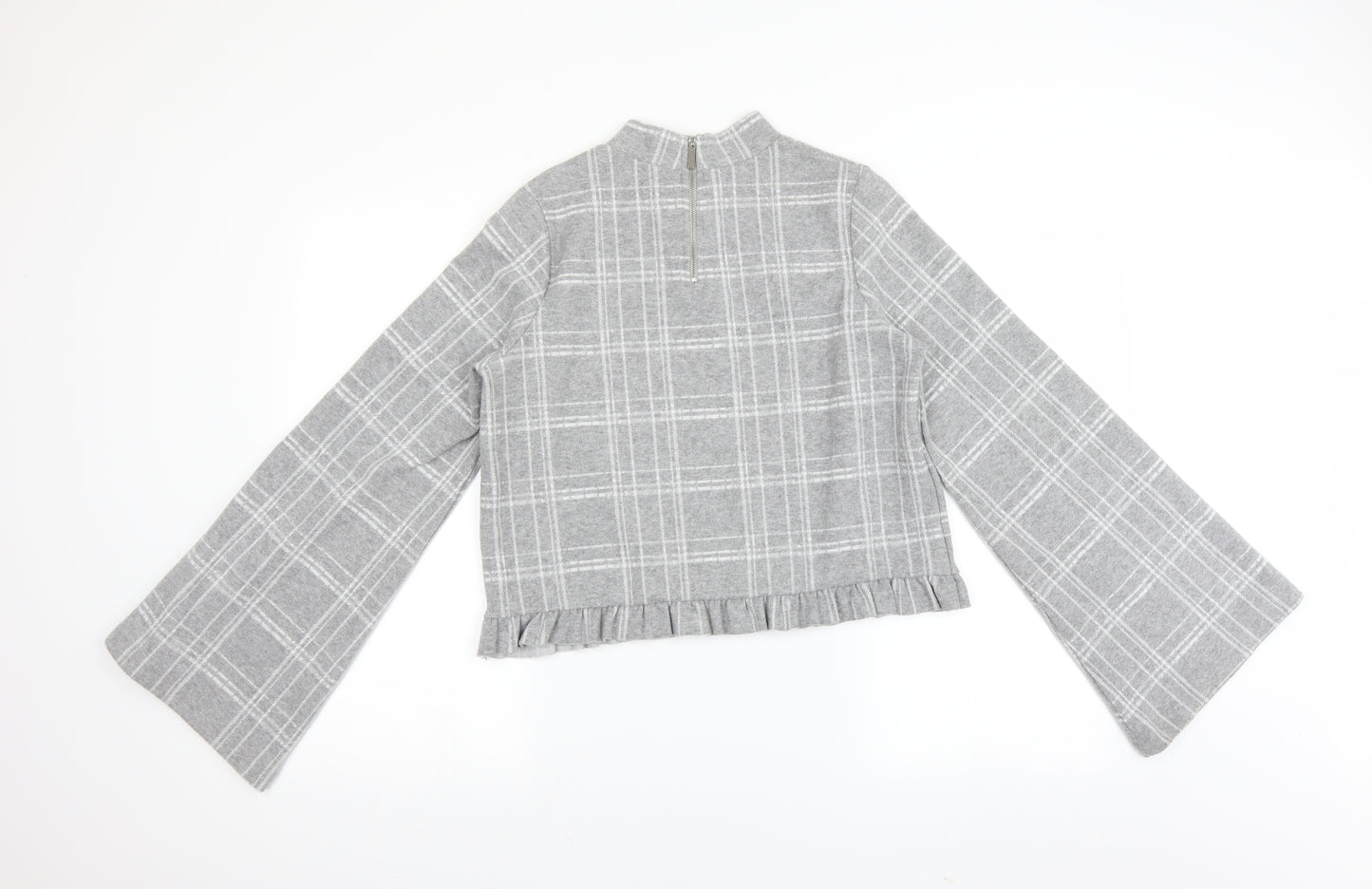 River Island Womens Grey Plaid  Pullover Jumper Size 10