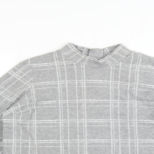 River Island Womens Grey Plaid  Pullover Jumper Size 10