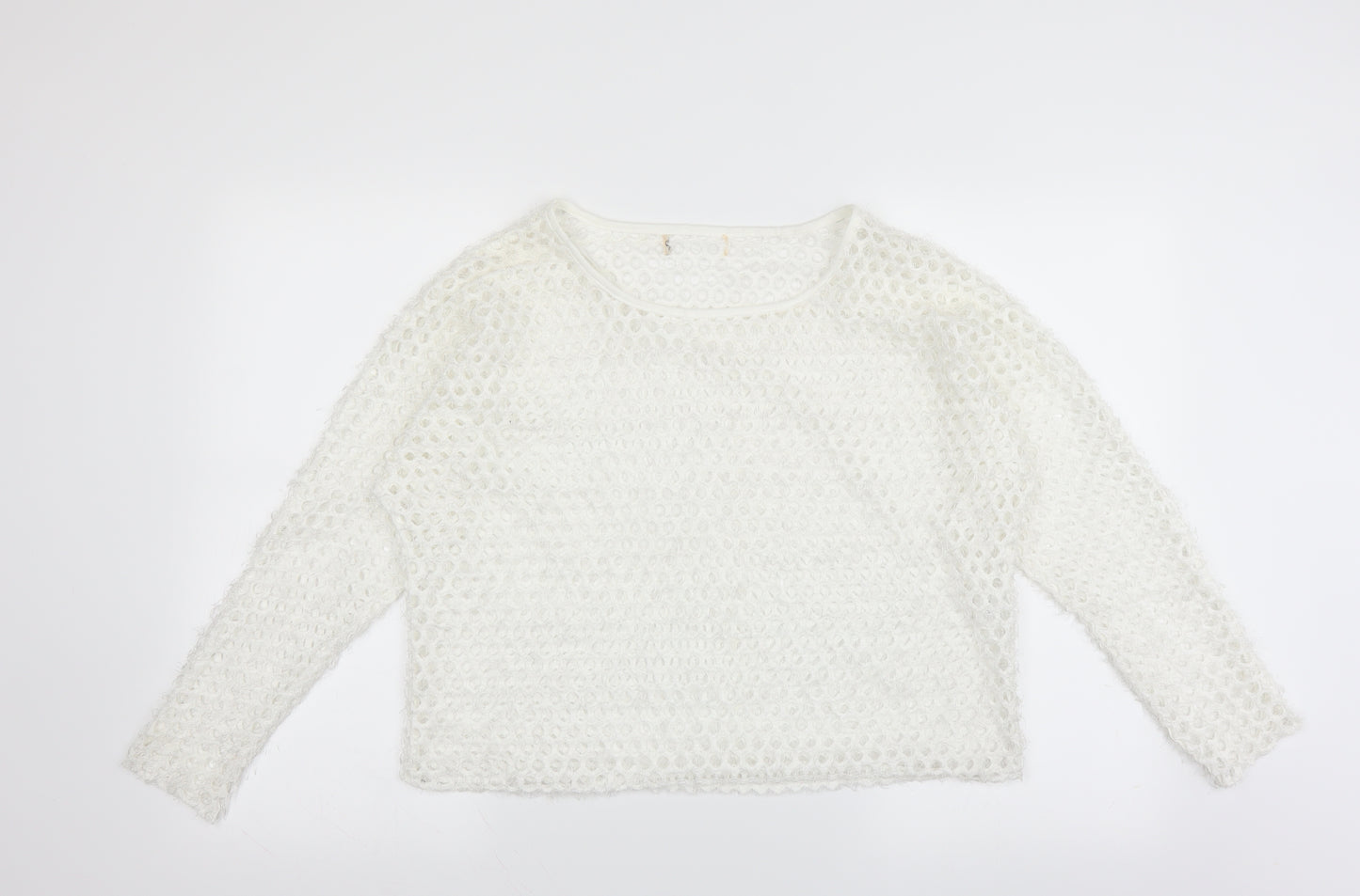 Preworn Womens White   Pullover Jumper Size M  - CUT OUT DETAIL