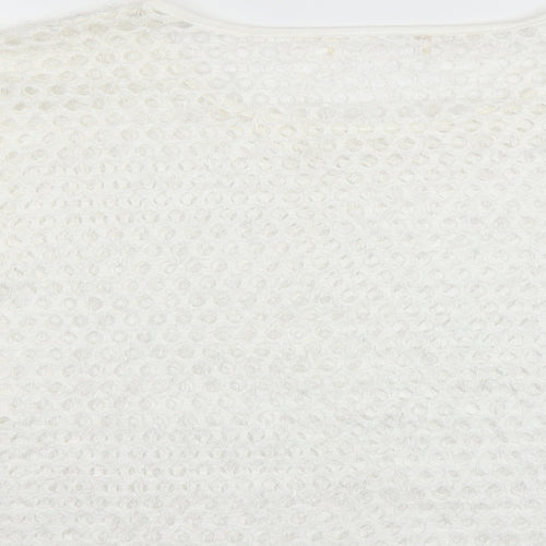 Preworn Womens White   Pullover Jumper Size M  - CUT OUT DETAIL