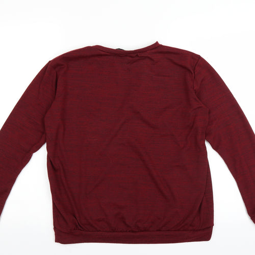 B you Womens Red   Pullover Jumper Size 12  - Floral embroidery
