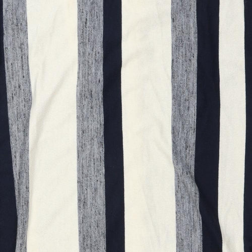Matalan Womens Blue Striped  Cardigan Jumper Size S