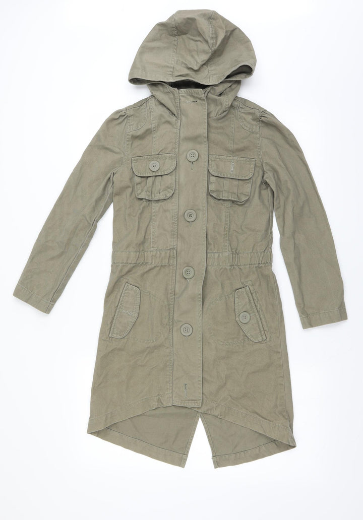 Miss Evie Girls Green   Parka Jacket Size 10-11 Years
