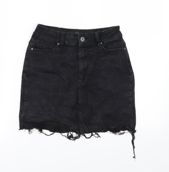 FACTORIE Womens Black  Denim A-Line Skirt Size 8