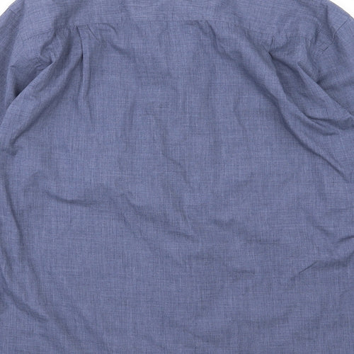 George Mens Blue  Woven  Dress Shirt Size 15.5
