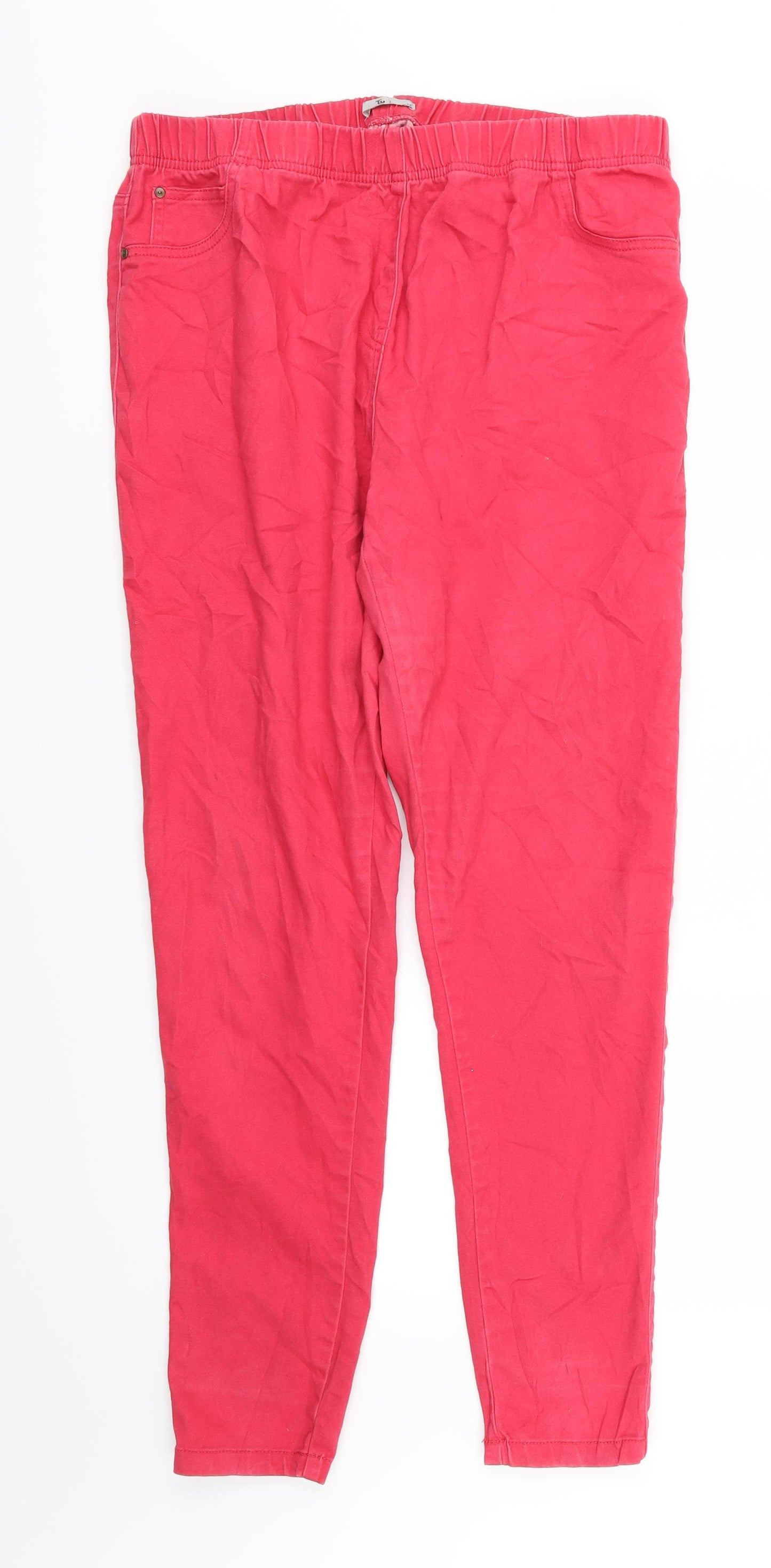 TU Womens Red  Denim Jegging Jeans Size 18 L30 in