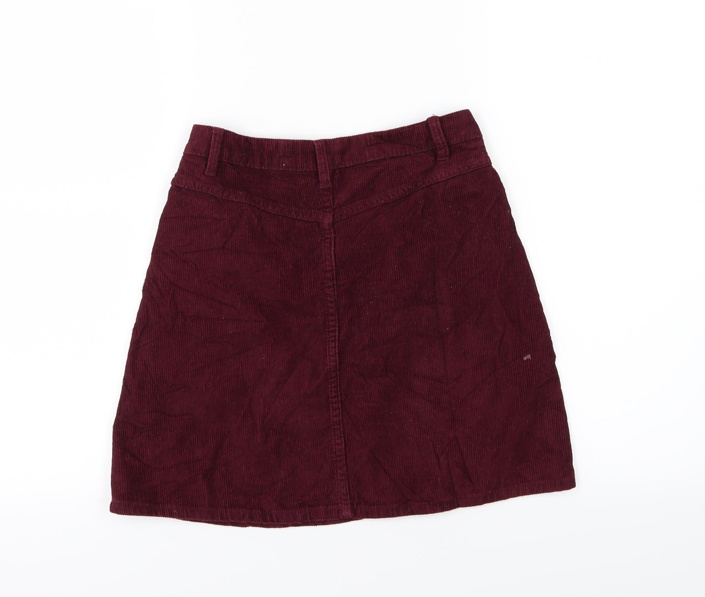 Denim & Co. Womens Purple  Corduroy A-Line Skirt Size 4  - Burgundy