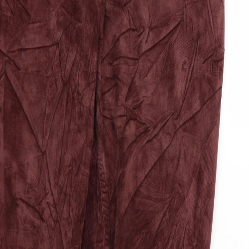 Preworn Womens Red  Corduroy Skinny Jeans Size 34 in L29 in