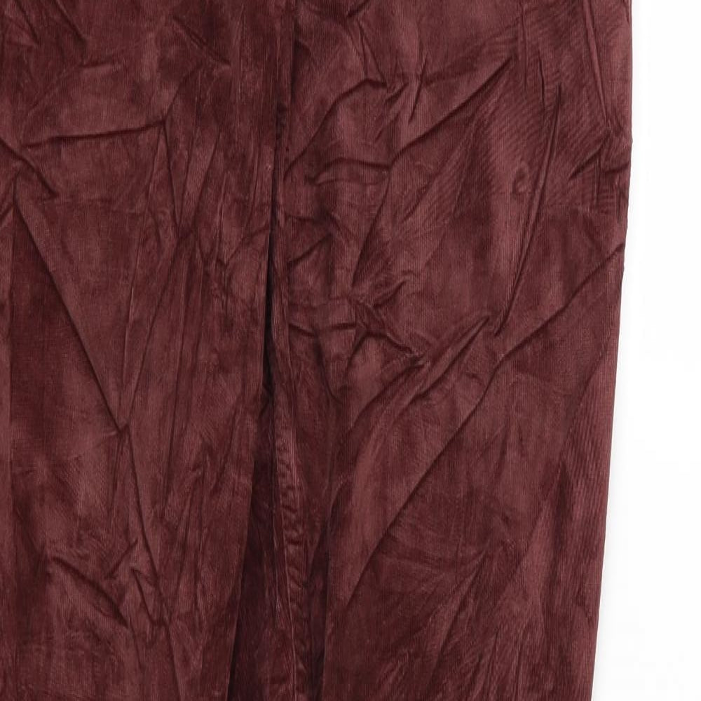Preworn Womens Red  Corduroy Skinny Jeans Size 34 in L29 in